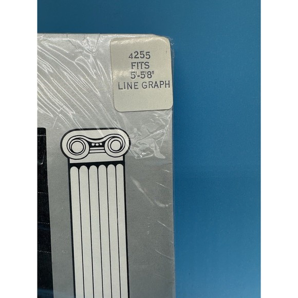 Vintage La Collection Pantyhose LINE GRAPH Look Style Fits 5'-5'8" NOS NIP - Picture 3 of 5